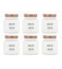 Frosted 700ml Glass (Set Of 6) Kitchen Storage with Gold Lid (Free Replacement of Lids)