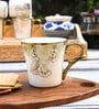 White & Gold 160 ml Ceramic (Set of 4) Tea Cup Set