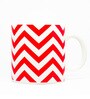 Femora Handcrafted Ceramic Coffee & Tea Cup Set of 2, 180 ML, Zig Zag Design Tea Cups, Stackable, Chip Resistant, Large Serving Coffee Cup, Ideal Coffee Mug for Gift-Red