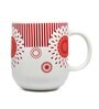 Red 180 ml Ceramic Atomic Star (Set of 6) Tea Cup Set