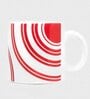 Red 180 ml Ceramic Circular Design (Set of 6) Tea Cup Set