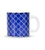 Blue 180 ml Ceramic Geometric (Set of 6) Coffee Mug