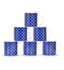 Blue 180 ml Ceramic Geometric (Set of 6) Coffee Mug