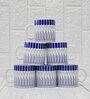 Blue 180 ml Ceramic Linear (Set of 6) Tea Cup Set