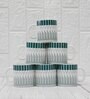 Green 180 ml Ceramic Linear (Set of 6) Tea Cup Set