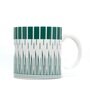 Green 180 ml Ceramic Linear (Set of 6) Tea Cup Set