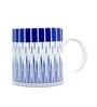 Blue 180 ml Ceramic Linear (Set of 6) Tea Cup Set