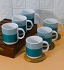 Green 180 ml Ceramic (Set of 6) Tea Cup Set