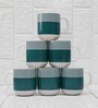 Green 180 ml Ceramic (Set of 6) Tea Cup Set