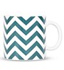 Green 180 ml Ceramic Zig Zag (Set of 6) Tea Cup Set