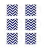 Blue 180 ml Ceramic Zig Zag (Set of 6) Tea Cup Set