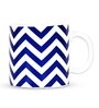 Blue 180 ml Ceramic Zig Zag (Set of 6) Tea Cup Set