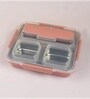 Pink 800ml Stainless Steel Rectangle 3 Pots Lunch Box