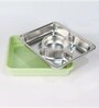 Green 800ml Stainless Steel Rectangle 4 Pots Lunch Box