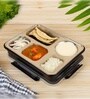 Black 900ml Stainless Steel Rectangle Lunch Box