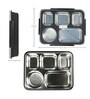 Black 900ml Stainless Steel Rectangle Lunch Box
