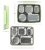Green 900ml Stainless Steel Rectangle Lunch Box