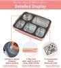 Pink 900ml Stainless Steel Rectangle Lunch Box