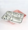 Pink 900ml Stainless Steel Rectangle Lunch Box