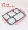 Pink 900ml Stainless Steel Rectangle Lunch Box