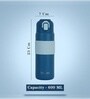 HydroPro Slate Blue 600ml Stainless Steel Vacuum Insulated Water Bottle