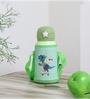 Dino Light Green 550ml Stainless Steel Double Walled Vacuum Insulated Kids Water Bottle