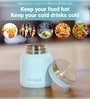 Sky Bule 300ml Stainless Steel Double Walled Insulated Thermos for  Hot Food