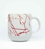 Red 180 ml Ceramic Marble (Set of 6) Tea Cup Set
