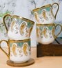 Green 180 ml Ceramic Royal (Set of 4) Tea Cup Set