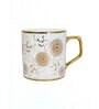 White & Gold 180 ml Ceramic Mandala Print (Set of 4) Tea Cup Set