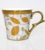 Gold 160 ml Ceramic Traditional Print (Set of 4) Tea Cup Set