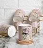 Pink 180 ml Ceramic Peacock (Set of 4) Tea Cup Set