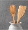 Brown Handmade Wooden Non-stick Serving Spoon
