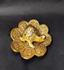 Feng Shui Tortoise with Plate Alumiunium Figurine (Gold)