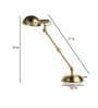 Malan Antique Gold Adjustable Study Lamp With Iron & Brass Base