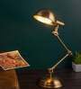 Malan Antique Gold Adjustable Study Lamp With Iron & Brass Base
