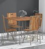Ferme Solid Wood 4 Seater Dining Set in Premium Acacia Finish