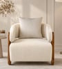 Fermo Fabric Lounge Chair in Beige Colour