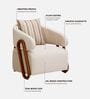 Fermo Fabric Lounge Chair in Beige Colour