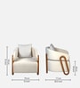 Fermo Fabric Lounge Chair in Beige Colour