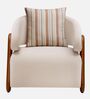 Fermo Fabric Lounge Chair in Beige Colour