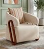 Fermo Fabric Lounge Chair in Beige Colour