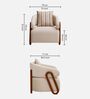 Fermo Fabric Lounge Chair in Beige Colour