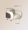 Fermo Fabric Lounge Chair in Beige Colour