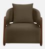 Fermo Fabric Lounge Chair in Brown Colour Fermo Fabric Lounge Chair in Brown Colour
