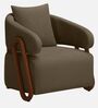 Fermo Fabric Lounge Chair in Brown Colour Fermo Fabric Lounge Chair in Brown Colour