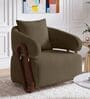 Fermo Fabric Lounge Chair in Brown Colour Fermo Fabric Lounge Chair in Brown Colour