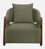 Fermo Fabric Lounge Chair in Green Colour Fermo Fabric Lounge Chair in Green Colour