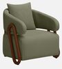 Fermo Fabric Lounge Chair in Green Colour Fermo Fabric Lounge Chair in Green Colour