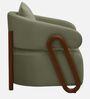 Fermo Fabric Lounge Chair in Green Colour Fermo Fabric Lounge Chair in Green Colour